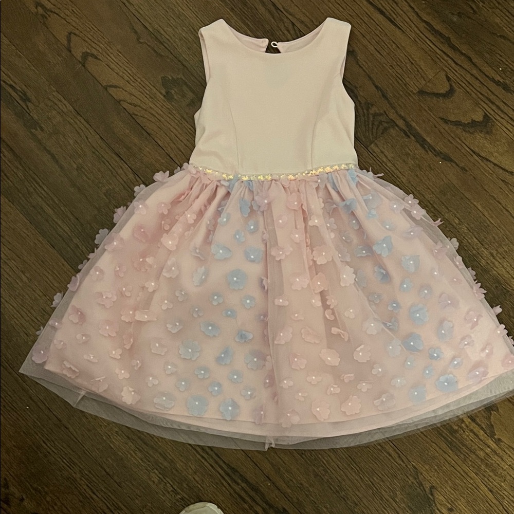 Charming Pink and Blue Kids Dress
